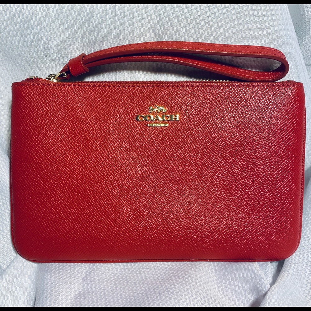 Coach Burgundy Clutch Wrislet